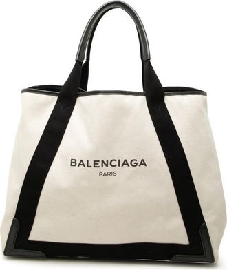 Balenciaga Pre-owned Balenciaga Canvas Navy Cabas Tote M Unisex MV5LJXBMXE91K8SH