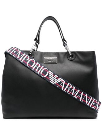 GIORGIO ARMANI Nylon tote bag エナメル　ロゴ Giorgio Armani: Black Tote Bags now up to −78% | Stylight