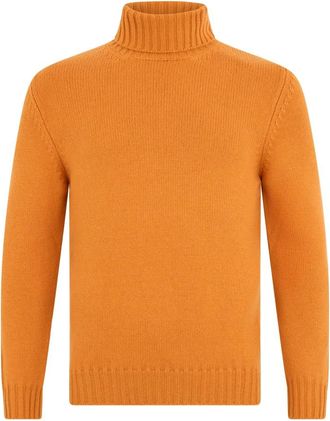 Fedeli Coltrui - Heren - Coltruien - Oranje - M - Kasjmier - Truien & Vesten