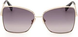 Max Mara Menton1 59mm Sunglasses in Gold /Gradient Smoke at Nordstrom Rack