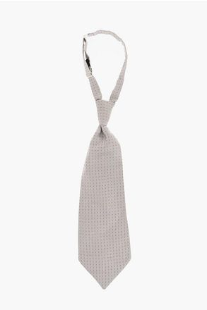 Corneliani Micro Checked Silk Ascot Tie size Unica