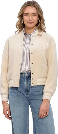 Janice Jassen, Dames, Beige, L, Wol, Collin Bomber