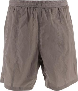 Ami Brown Solid Swim Shorts