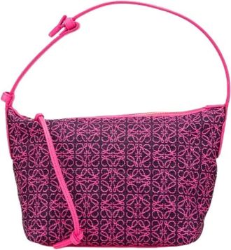 Loewe Pre-owned Shoulder Bags, female, Pink, Size: ONE SIZE Pre-owned Leather handbags