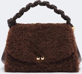 Ganni Very Bou teddy top-handle bag