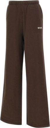 Rotate Heavy Straight Trainingsbroeken - Dames - Sweatpants - Bruin - XL - Katoen - Broeken