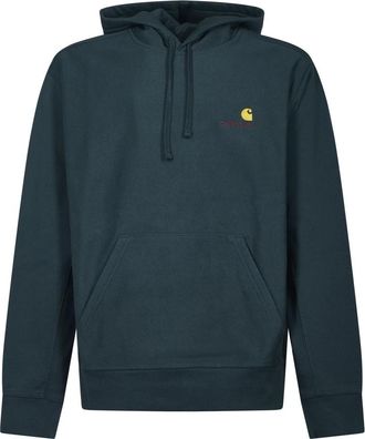 Carhartt Work in Progress Hooded American Script Sweatshirt - Heren - Hoodies - Groen - S - Hoodies & sweatvesten