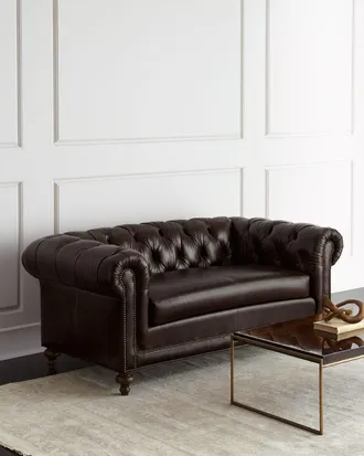 Massoud Davidson 69 Slab Seat Chesterfield Sofa