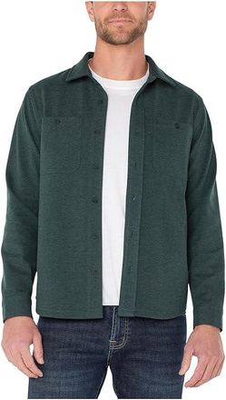 Liverpool L.A. Knit Long Sleeve Button Up Shirt Mens Short Sleeve Knit Spruce : 2XL, Polyester