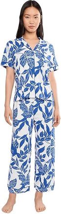 PJ Salvage Whimsy Pajama Set Womens Pajama Sets Cobalt : LG (US 10-12), Cotton/Jersey/Modal