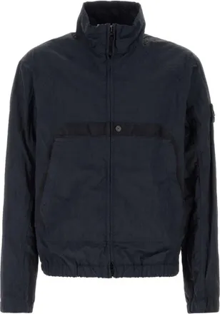 Stone Island Dark Navy Mock Collar Jacket