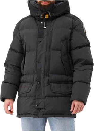 Parajumpers Zwarte donsjas met unieke details - Heren - Winterjassen - Zwart - XL - Polyester - Jassen