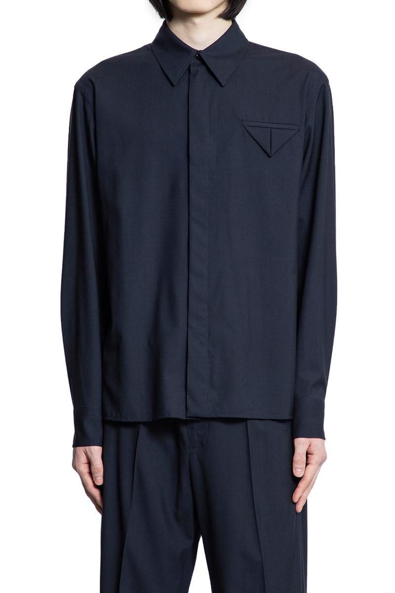 Tシャツ・カットソー BOTTEGA VENETA SS25 Black wool shirt (751398V4XP0 4246) Bottega Veneta® Men's Wool Twill Shirt in Black. Shop online