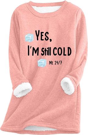 Generic AMDOLE Oversized Sweatshirt Women UK, Ladies Fleece Tops Casual Loose Jumper Dress Sherpa Fleece Lined Longline Sweatshirts Letter Print Warm Tops Aut