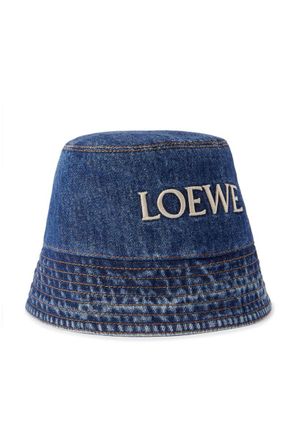 Loewe + Paulas Ibiza Logo-Embroidered Denim Bucket Hat