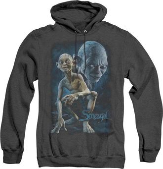 Gildan Lord Of The Rings Smeagol Adult Heather Hoodie / Hooded Sweatshirt