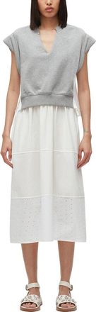 3.1 Phillip Lim Rolled Sleeve Sweatshirt Dress
