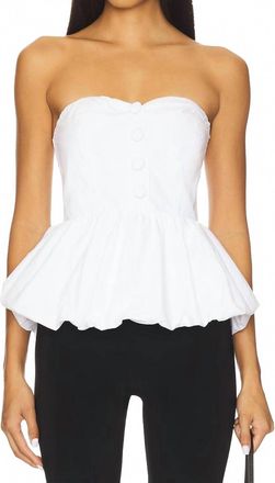Maude Mckay Sweetheart Bustier Bubble Top In White
