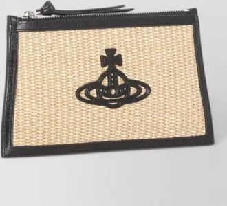 Vivienne Westwood raffia clutch bag woven texture chain strap