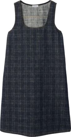 Burberry Abito denim a quadri - Blu