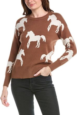 T Tahari Horse Pattern Sweater