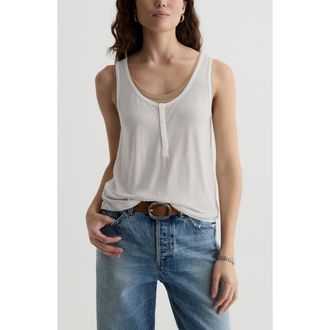 AG - Adriano Goldschmied Alina Henley Tank in Powder/khaki Sand at Nordstrom, Size X-Small