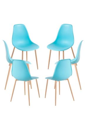 Regalos Miguel Packs Sillas Comedor - Pack 6 Sillas Mykle - Turquesa