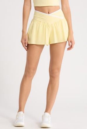 Yogalicious Woven Colby Crossover Shorts in Daffodil at Nordstrom Rack, Size X-Large