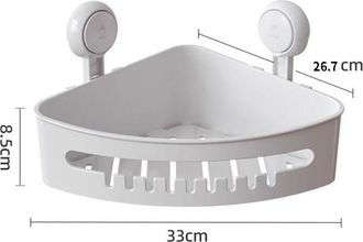 OEM Juego De 2 Cestas De Ducha Esquineras Con Ventosa, Estante De Ducha Para Ba&ntilde;o, Cesta De Champ&uacute; De Pared, Soporte De Pl&aacute;stico Para Cocina Y Ba&ntilde;o