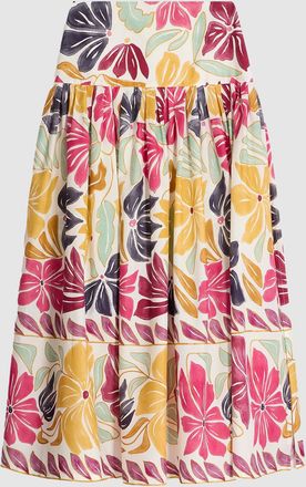 Vanessa Bruno Jupe Elysee Creme Multicolore