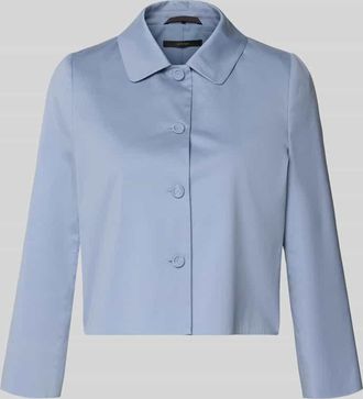 Windsor Blazer mit Knopfleiste und Kentkragen in Hellblau Melange, Gr&ouml;&szlig;e 34