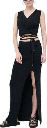 Patrizia Pepe Wrap Jurk - Dames - Jurken - Zwart - Maat: XS Katoen