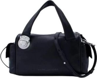 Marc Jacobs Pushlock Satchel - Dames - Handtassen - Zwart - ONE Size - Leer - Tassen