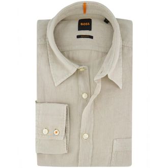HUGO BOSS Heren, Overhemden, Beige, Maat: XL