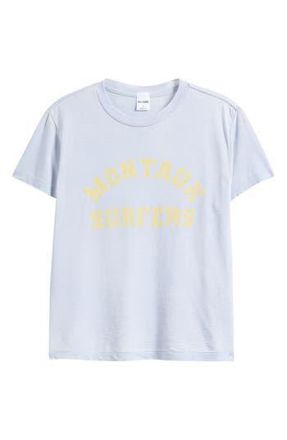 Re/Done Montauk Organic Cotton Blend T-Shirt in Hazy Blue/Yellow at Nordstrom Rack, Size X-Small