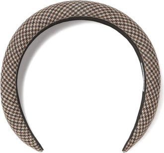 Toga Archives Haarband met pied-de-poule print - Bruin