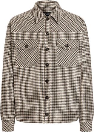 Dolce & Gabbana Gewatteerde Houndstooth Wol Jas - Heren - Zomerjassen - Veelkleurig - L - Wol - Jassen