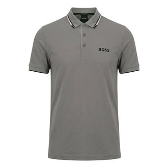 HUGO BOSS Hugo, Polo Shirts, male, Gray, Size: XL Short-sleeved Polo Shirt