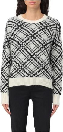 Liu Jo Tops, Dames, Veelkleurig, L, Strass Gebreide Trui