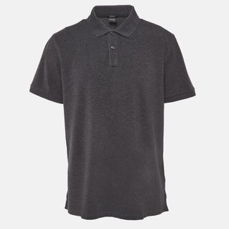 HUGO BOSS Boss By Hugo Boss Grey Cotton Pique Polo T-Shirt