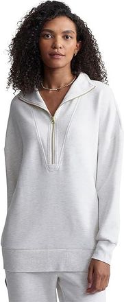 Varley Masie Longline Sweat Womens Sweater Ivory Marl : XS, Elastane/Polyester/Viscose