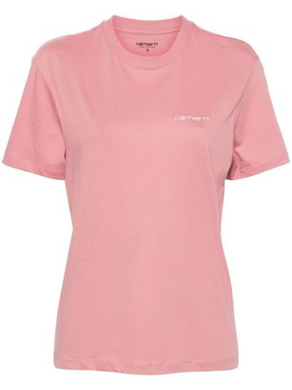 Carhartt Work in Progress T-shirt Script con ricamo - Rosa