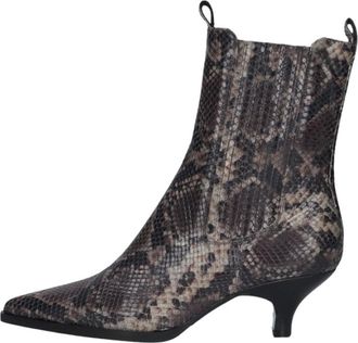 Lina Locchi Bruine Enkellaarsjes voor Dames - Dames - Cowboylaarzen - Bruin - 38 EU - Leer - Schoenen