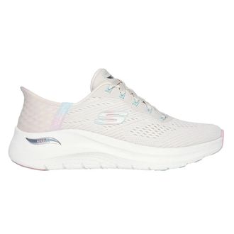 Skechers Womens/Ladies Arch Fit 2.0 - Easy Chic Trainers (Natural/Pink) - Size UK 4