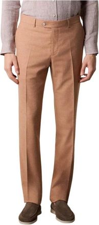 Brooks Brothers Tropical Virgin Wool Broeken - Heren - Nette broeken - Oranje - W34 - Katoen - Broeken