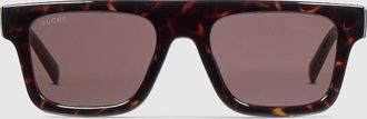 Gucci Square-frame Sunglasses, Brown