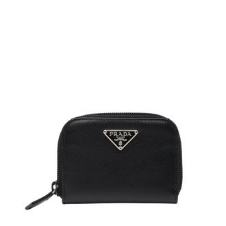 Prada Black Leather Coin Purse/Coin Case (Pre-Owned)