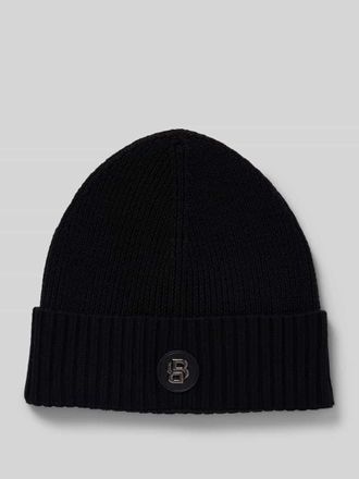 HUGO BOSS Beanie aus reiner Schurwolle Modell FATI in Black, Gr&ouml;&szlig;e 1