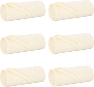 vidaXL Mantitas De Sof&aacute; 6 Uds. Crema 170 X 130 Cm 1.86 Kg Lana Vidaxl