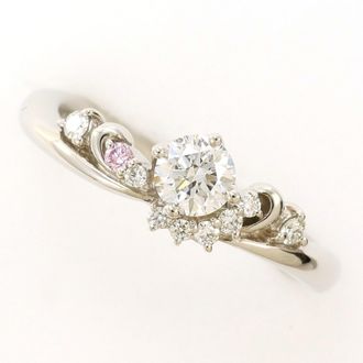 C&A Blue Clear Pink Platinum Platinum 900 Band Ring (Pre-Owned)